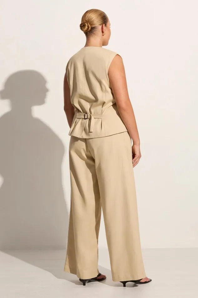 Women Delfina Vest Bleached Sand Faithfull The Brand Tops Women Delfina Vest Bleached Sand Faithfull The Brand Tops