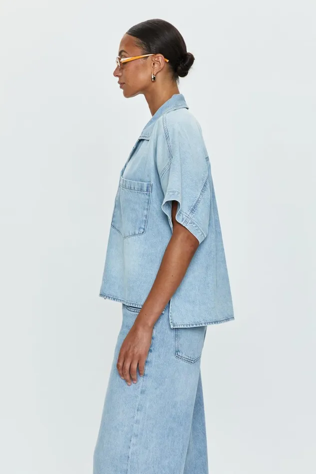 Women Della Camp Shirt 8211 Chateau Pistola Denim Tops