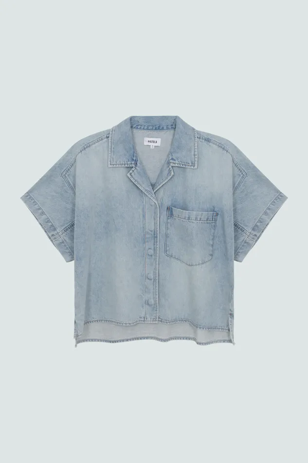 Women Della Camp Shirt 8211 Chateau Pistola Denim Tops