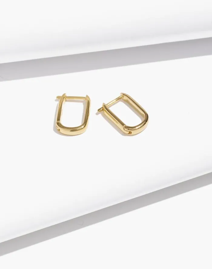 Women DemiFine Carabiner Hoop Earrings 14k Gold Madewell Jewelry