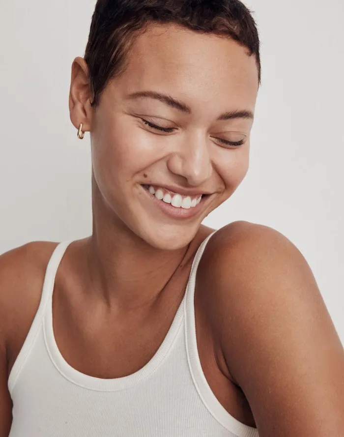 Women DemiFine Carabiner Hoop Earrings 14k Gold Madewell Jewelry