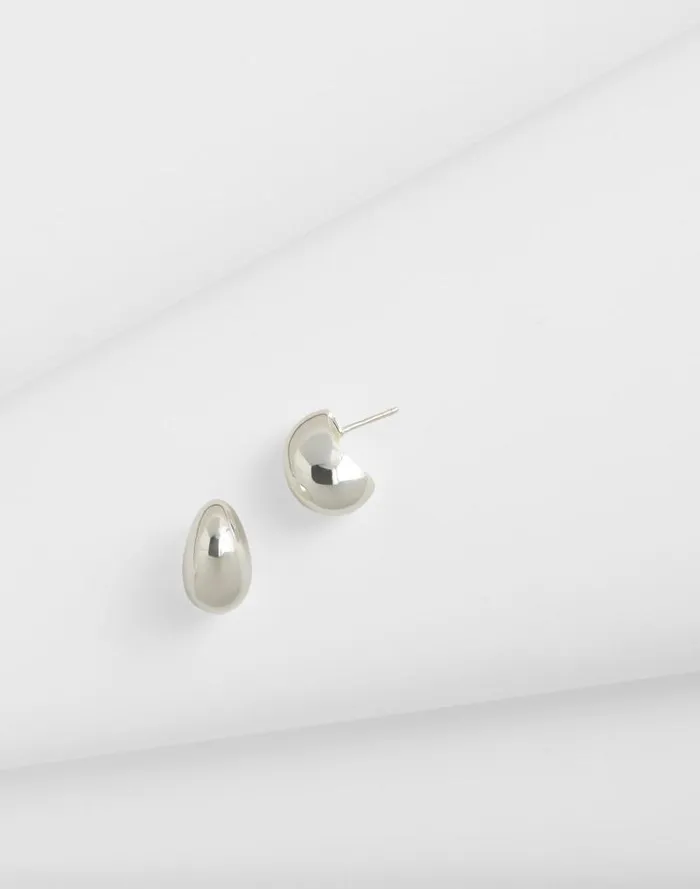 Women DemiFine Droplet Statement Earrings Sterling Silver Madewell Jewelry