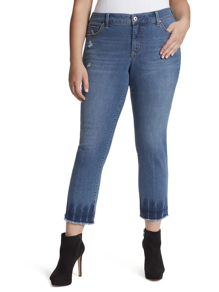 Women Denim Jessica Simpson Arrow Straight Ankle Jeans In Fe Fe