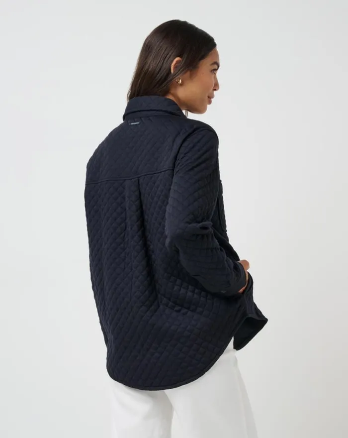 Women DIAMOND QUILTED SHACKET Black TravisMathew Jackets