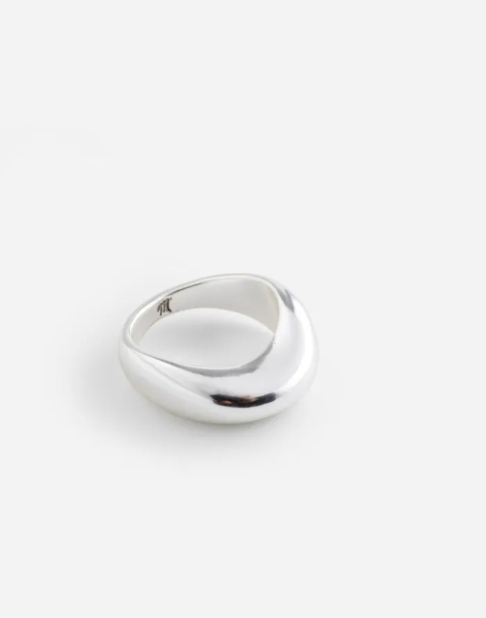 Women Dome Statement Ring Light Silver Ox Madewell Jewelry