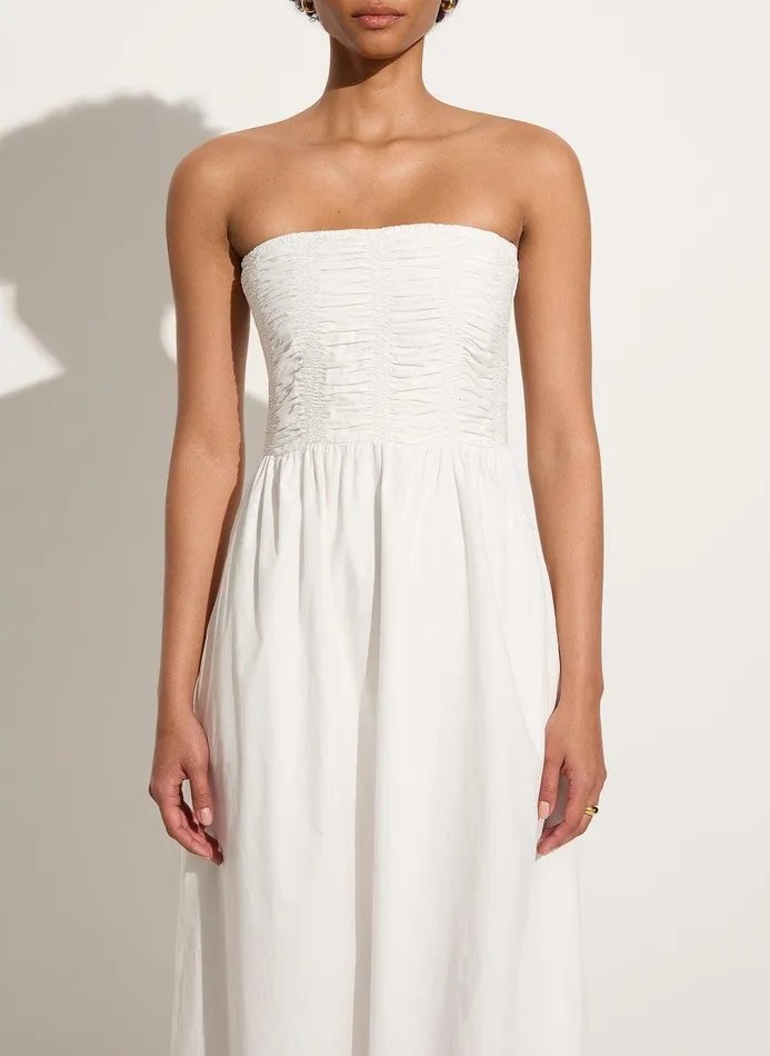 Women Dominquez Midi Dress White Faithfull The Brand Dresses Women Dominquez Midi Dress White Faithfull The Brand Dresses