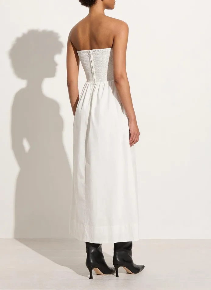 Women Dominquez Midi Dress White Faithfull The Brand Dresses Women Dominquez Midi Dress White Faithfull The Brand Dresses