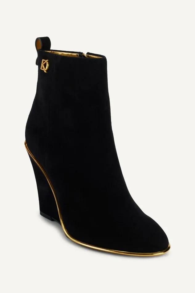 Women Donna Karan Boots And Booties DONNA WEDGE BOOTIE Black