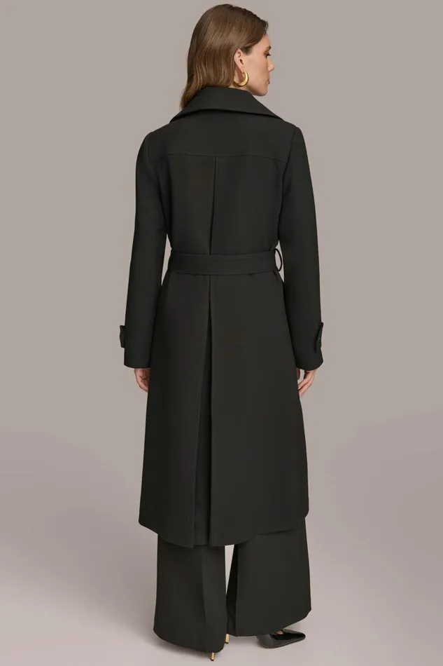 Women Donna Karan Coats And Jackets TRENCH RAIN COAT Black