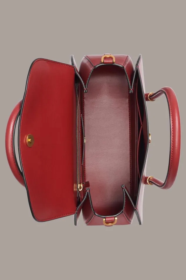 Women Donna Karan Crossbody Bags And Satchels BELLEROSE SATCHEL Claret
