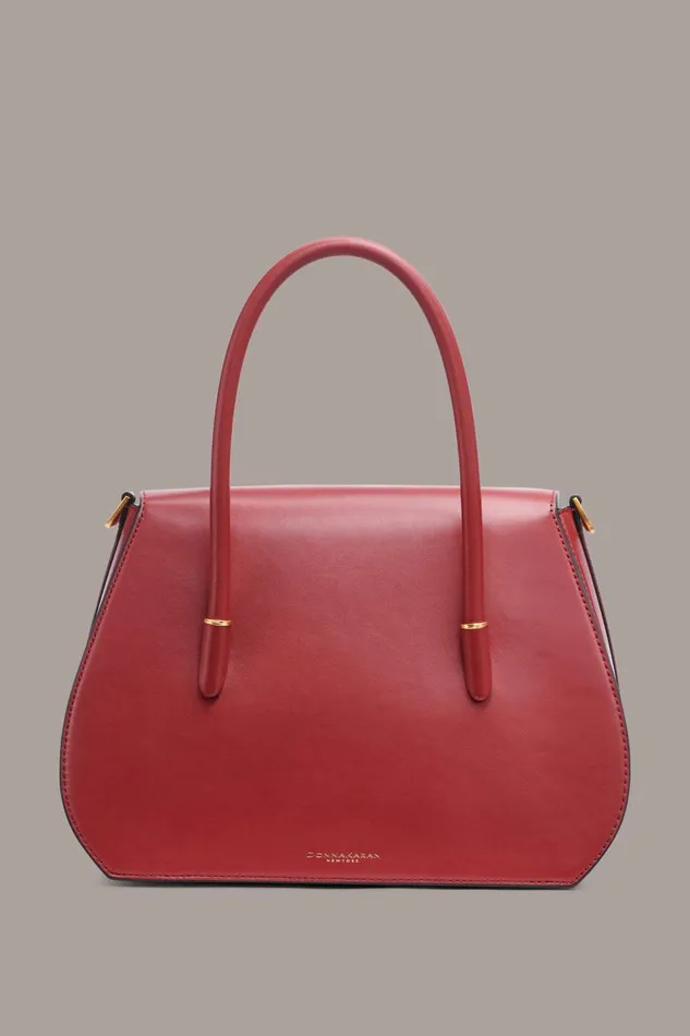Women Donna Karan Crossbody Bags And Satchels BELLEROSE SATCHEL Claret