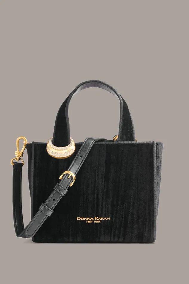 Women Donna Karan Crossbody Bags And Satchels HEWLETT CROSSBODY BAG Black