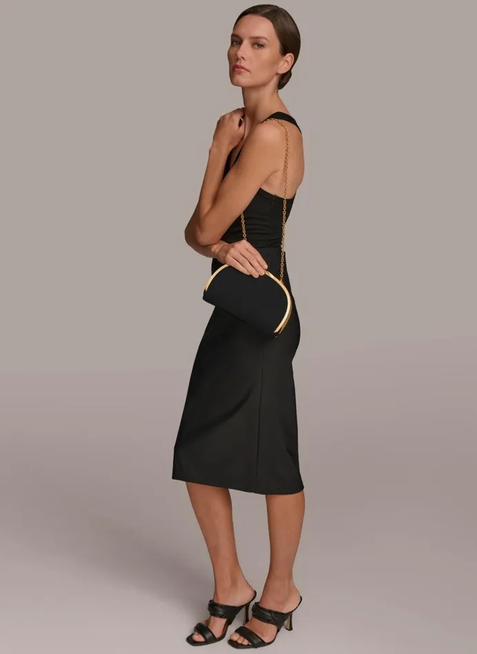 Women Donna Karan Crossbody Bags And Satchels LAWRENCE CLUTCH Black