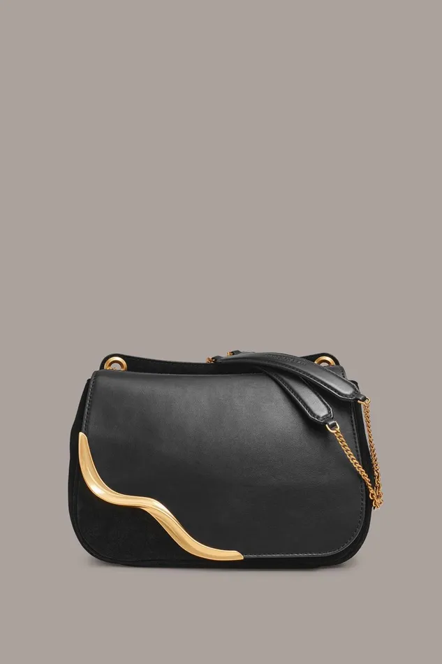 Women Donna Karan Crossbody Bags And Satchels MALVERNE CROSSBODY BAG Black