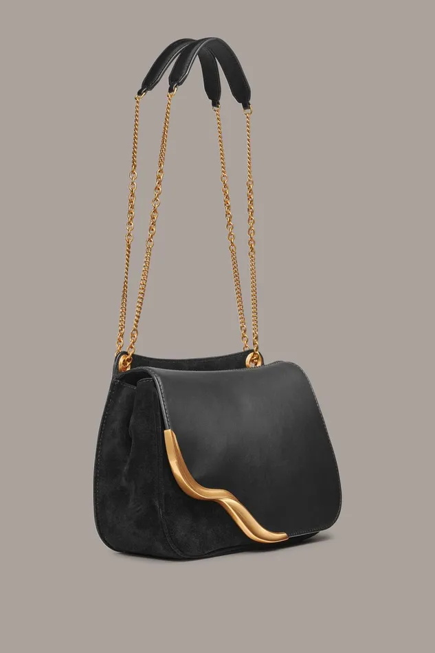 Women Donna Karan Crossbody Bags And Satchels MALVERNE CROSSBODY BAG Black