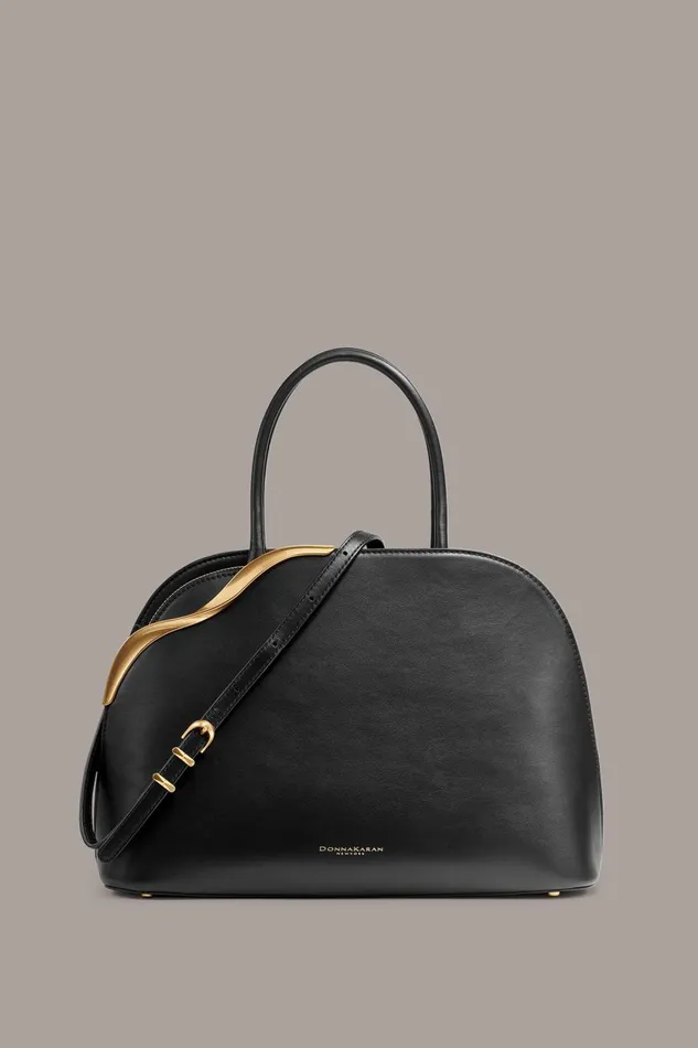 Women Donna Karan Crossbody Bags And Satchels MALVERNE SATCHEL Black