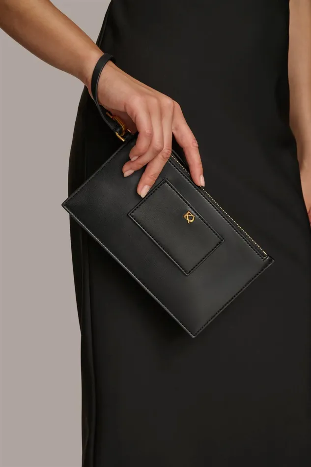Women Donna Karan Crossbody Bags And Satchels SETAUKET CROSSBODY BAG Black