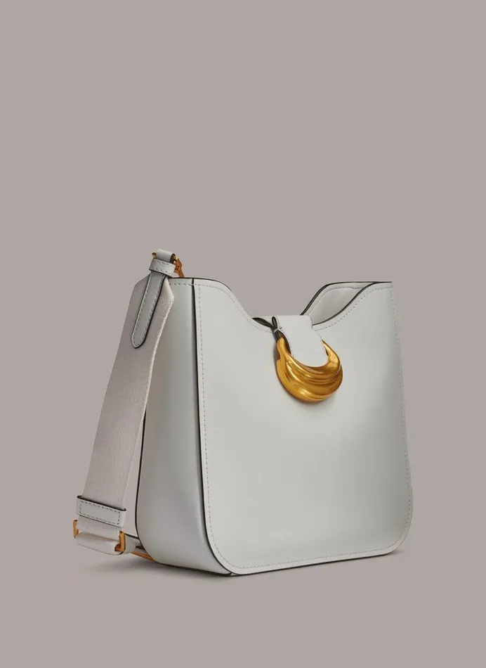 Women Donna Karan Crossbody Bags And Satchels VALLEY STREAM CROSSBODY Brilliant White
