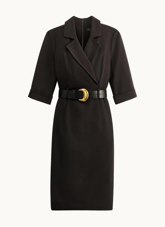 Women Donna Karan Dresses And Jumpsuits BELTED SHEATH DRESS Black