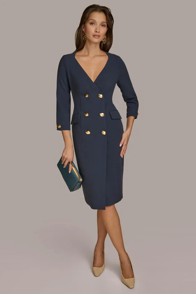 Women Donna Karan Dresses And Jumpsuits COAT DRESS Nightfall