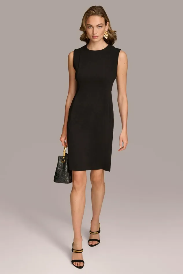Women Donna Karan Dresses And Jumpsuits CREPE SHEATH DRESS Black