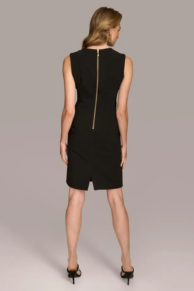 Women Donna Karan Dresses And Jumpsuits CREPE SHEATH DRESS Black