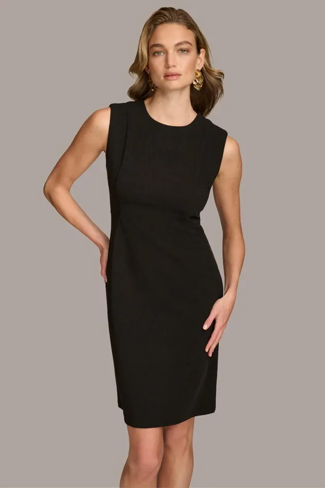 Women Donna Karan Dresses And Jumpsuits CREPE SHEATH DRESS Black