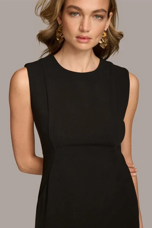 Women Donna Karan Dresses And Jumpsuits CREPE SHEATH DRESS Black
