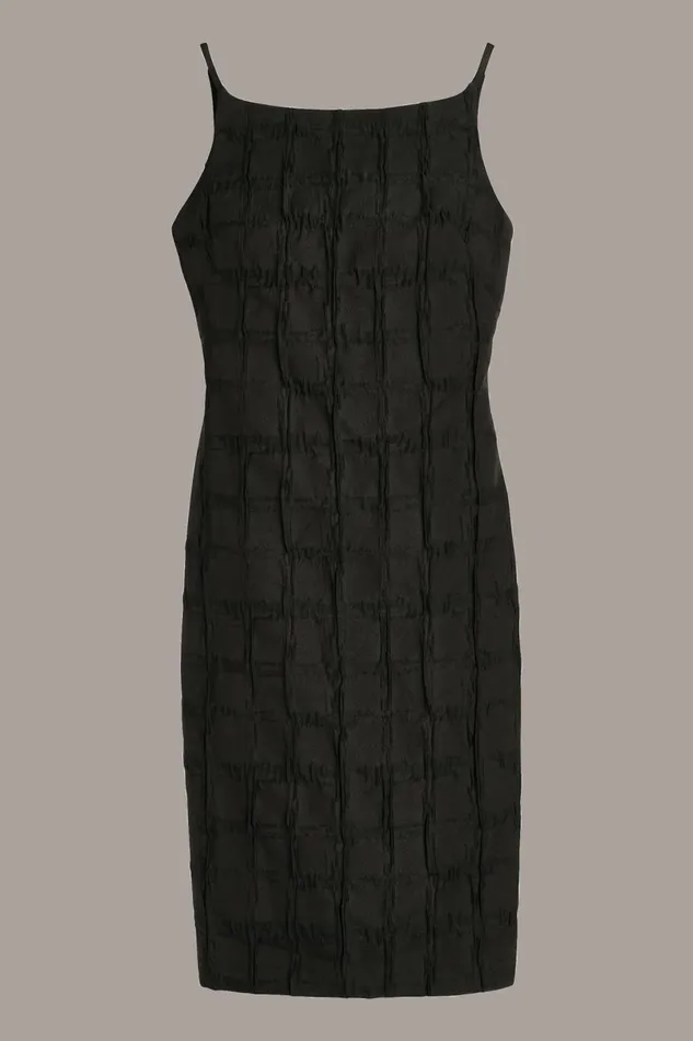 Women Donna Karan Dresses And Jumpsuits PLAID JACQUARD MIDI SHEATH DRESS Black