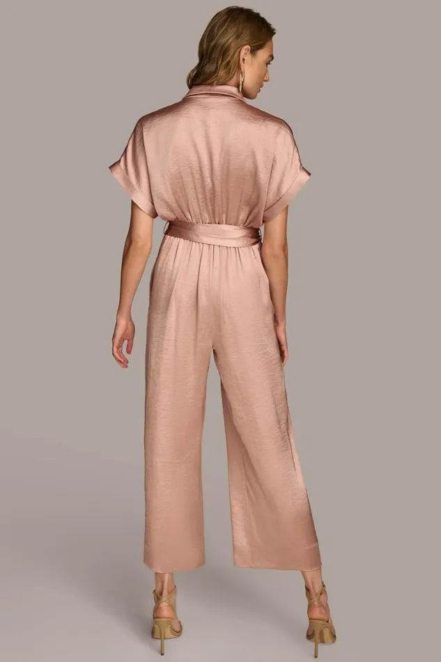 Women Donna Karan Dresses And Jumpsuits SATIN JUMPSUIT Rose