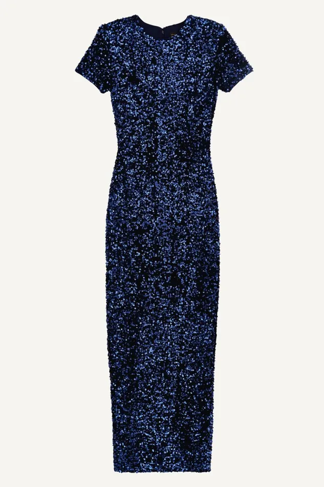 Women Donna Karan Dresses And Jumpsuits SEQUIN GOWN Navy