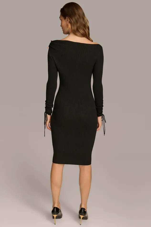 Women Donna Karan Dresses And Jumpsuits SWEATER DRESS Black