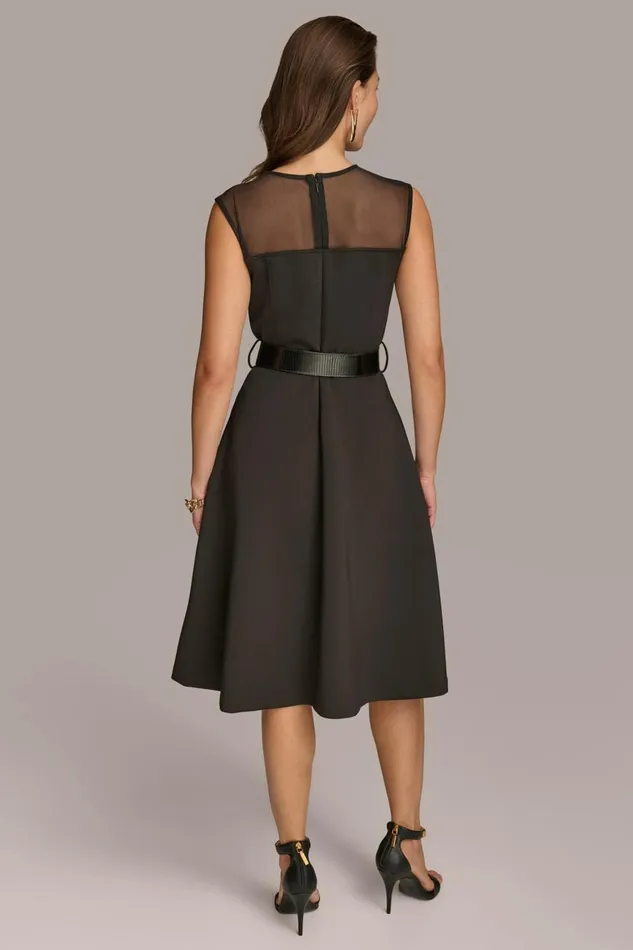 Women Donna Karan Dresses And Jumpsuits SWEETHEART NECK A LINE DRESS Black