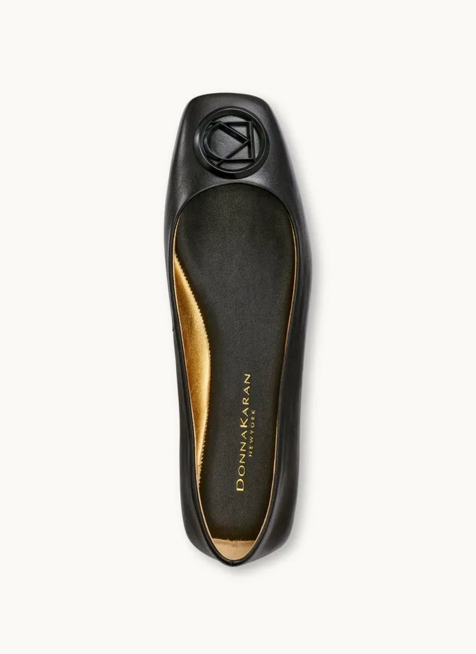 Women Donna Karan Flats And Loafers KYLEE BALLET FLAT Black