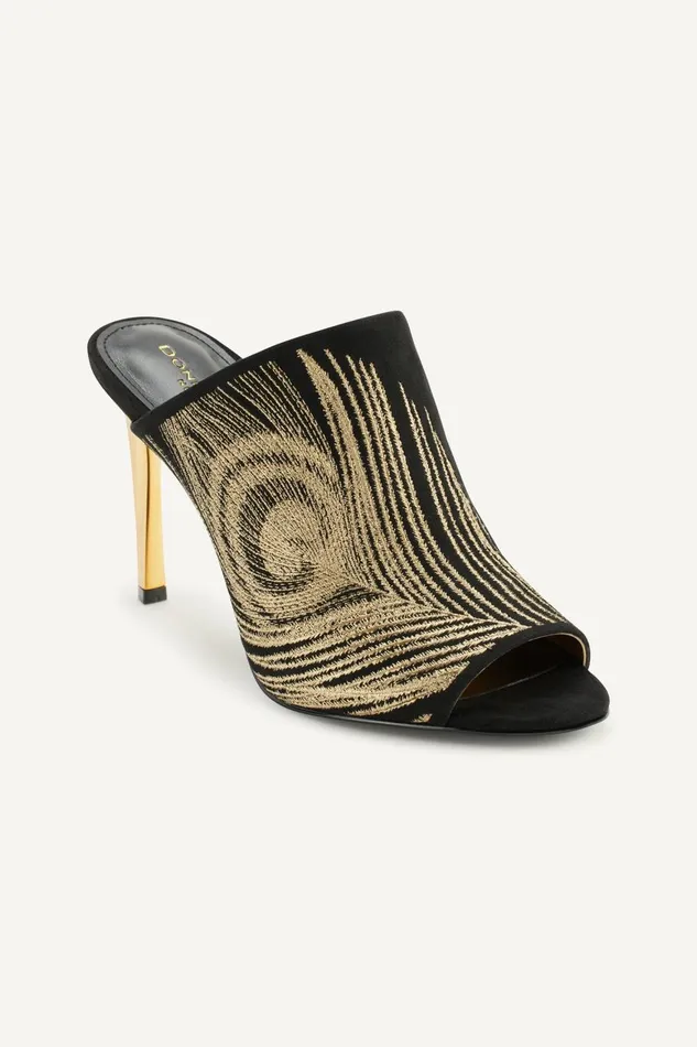 Women Donna Karan Heels And Wedges DONNA HEELED MULE Black