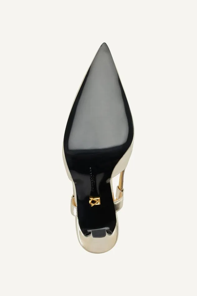 Women Donna Karan Heels And Wedges DONNA SLINGBACK PUMP White Gold