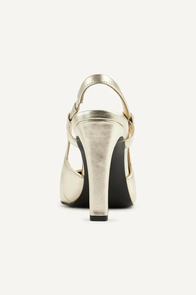 Women Donna Karan Heels And Wedges DONNA SLINGBACK PUMP White Gold
