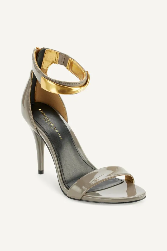 Women Donna Karan Heels And Wedges SABINA ANKLE STRAP SANDAL Cloud
