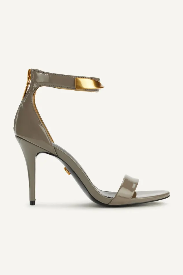 Women Donna Karan Heels And Wedges SABINA ANKLE STRAP SANDAL Cloud