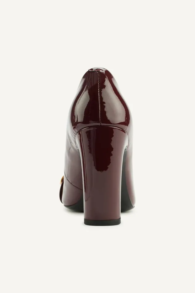 Women Donna Karan Heels And Wedges SABINA SQUARE TOE PUMP Wine