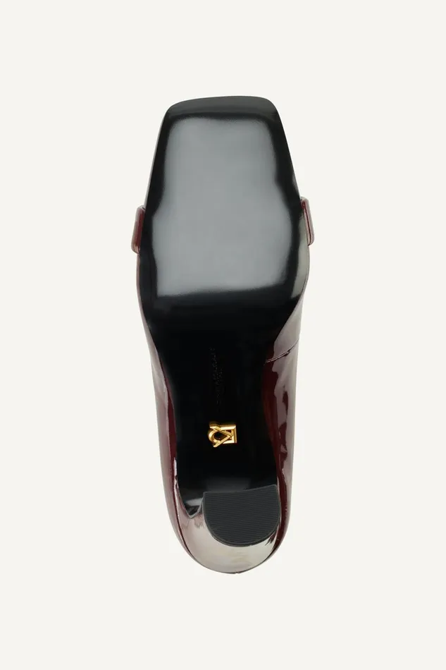 Women Donna Karan Heels And Wedges SABINA SQUARE TOE PUMP Wine