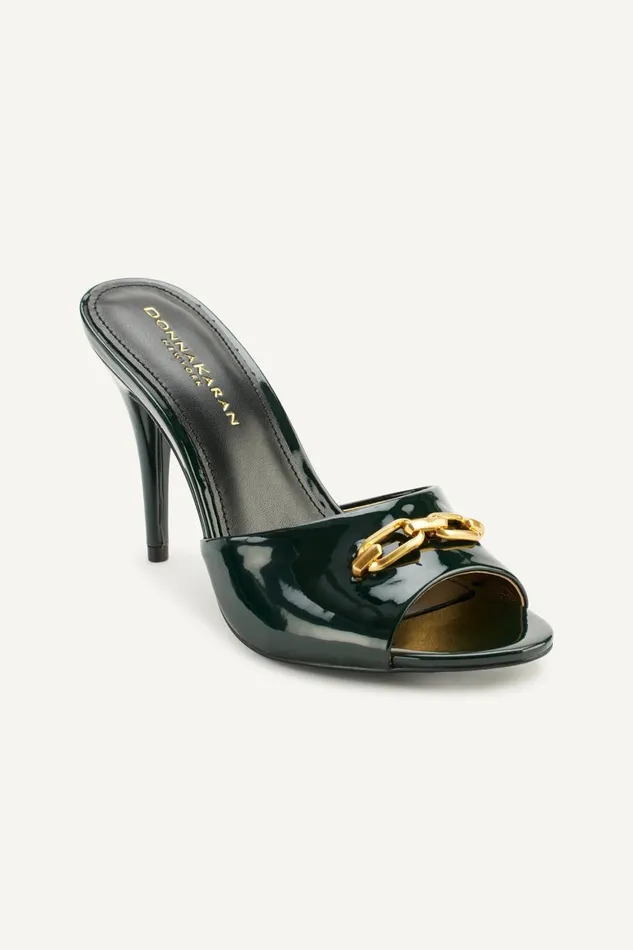 Women Donna Karan Heels And Wedges SENNA SANDAL MULE Forest Green