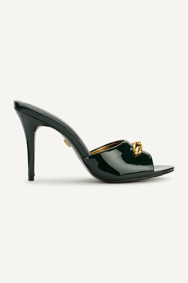 Women Donna Karan Heels And Wedges SENNA SANDAL MULE Forest Green