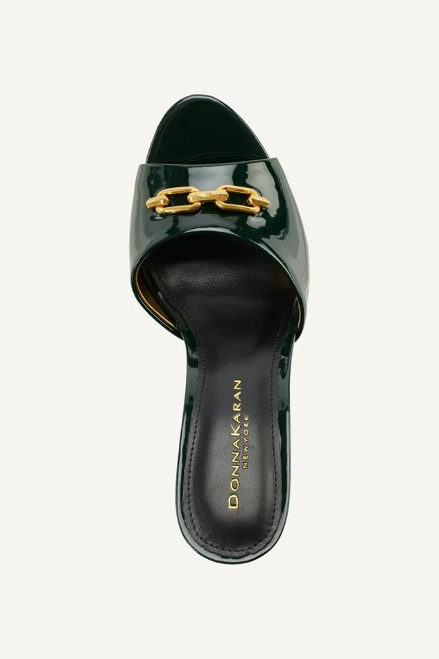 Women Donna Karan Heels And Wedges SENNA SANDAL MULE Forest Green
