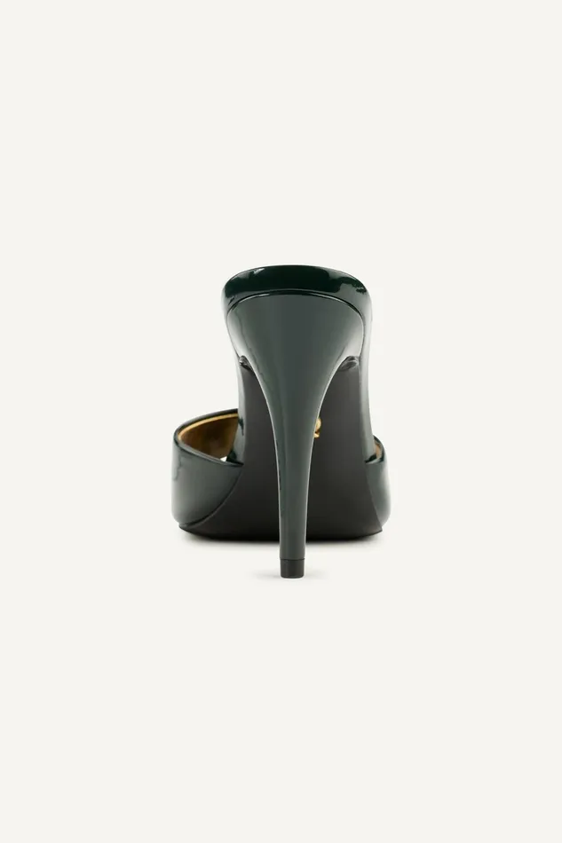 Women Donna Karan Heels And Wedges SENNA SANDAL MULE Forest Green