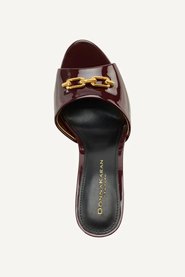 Women Donna Karan Heels And Wedges SENNA SANDAL MULE Wine