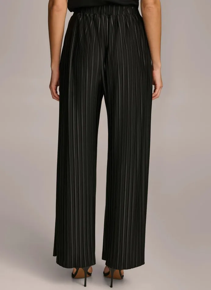 Women Donna Karan Pants PLEATED PULL ON PANT Black