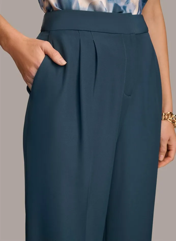 Women Donna Karan Pants SOFT SUITING WIDE LEG PANT Tide