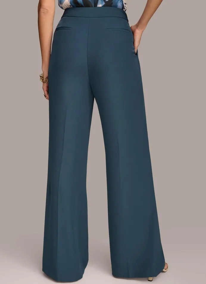 Women Donna Karan Pants SOFT SUITING WIDE LEG PANT Tide