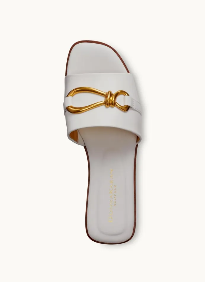 Women Donna Karan Sandals HAYLEN FLAT SANDAL White